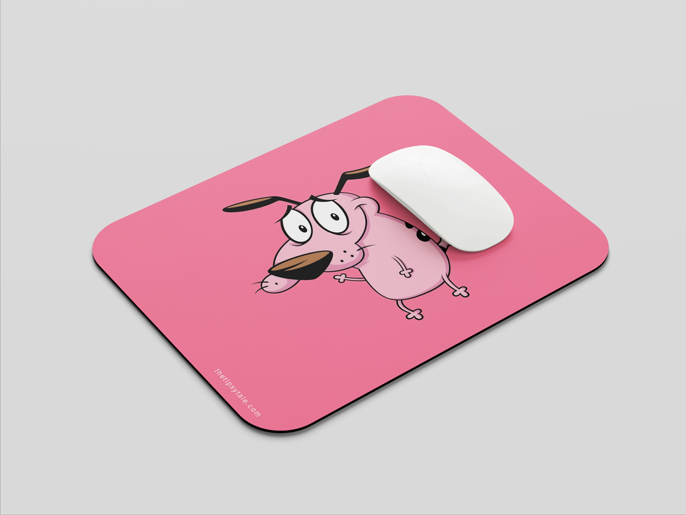 "COWARDLY DOG " Mousepad Enhance Your Workspace with Style