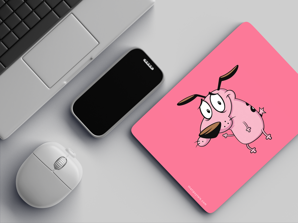 "COWARDLY DOG " Mousepad Enhance Your Workspace with Style
