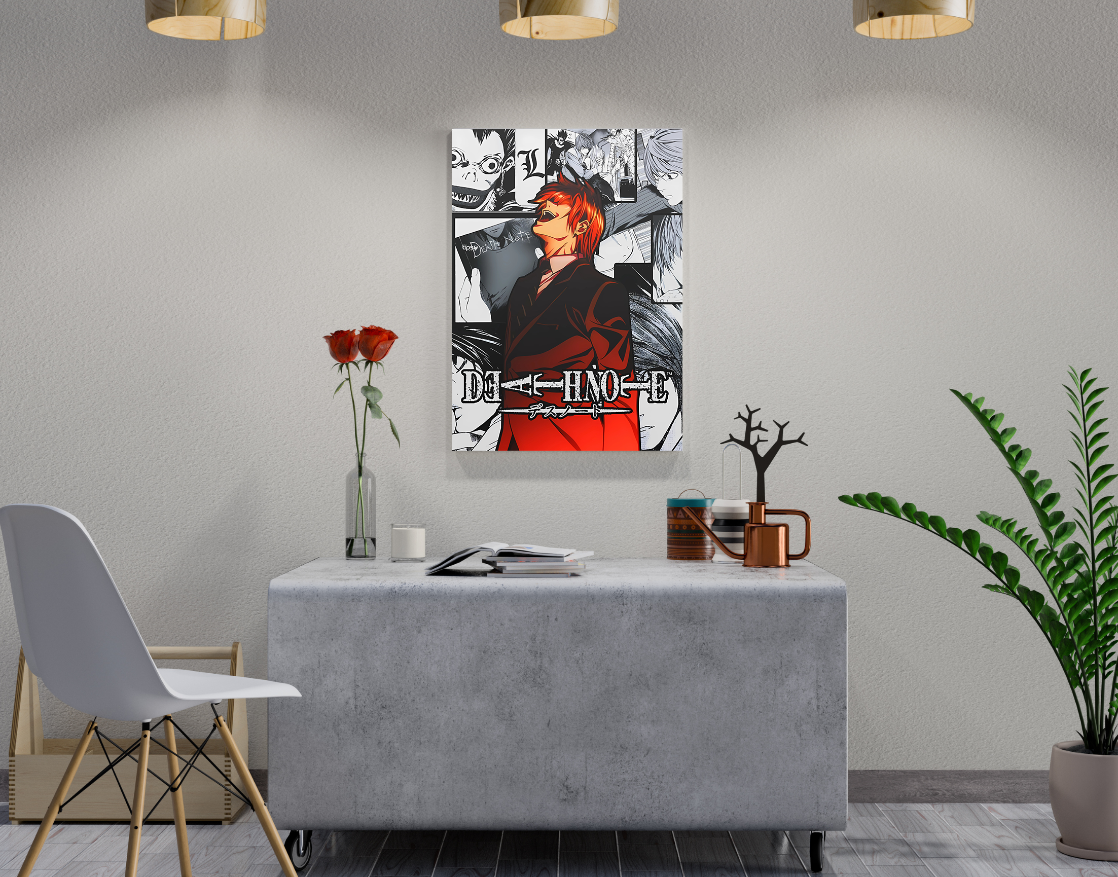 "LIGHT YAGAMI #DEAT NOTE"- Shiny & Sturdy Metallic Poster Art That Pops & Sticks
