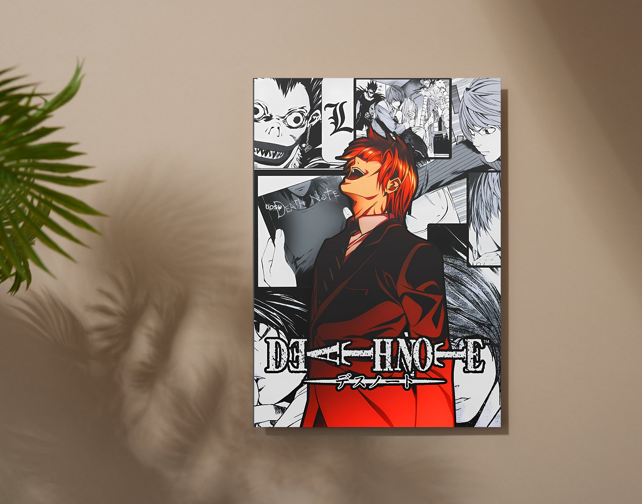 "LIGHT YAGAMI #DEAT NOTE"- Shiny & Sturdy Metallic Poster Art That Pops & Sticks