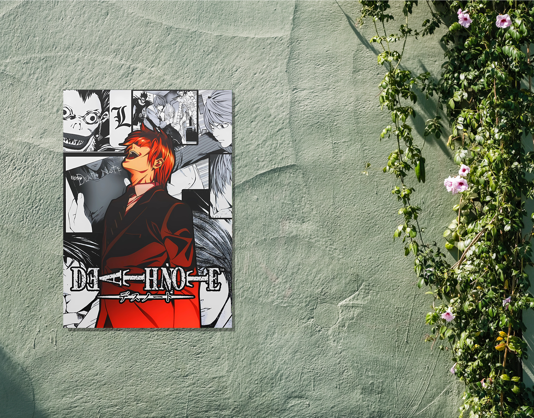 "LIGHT YAGAMI #DEAT NOTE"- Shiny & Sturdy Metallic Poster Art That Pops & Sticks
