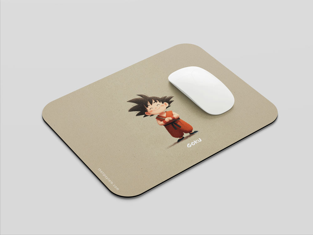 "GOKU ILLUSTRATION FROM DRAGON BALL" Mousepad Enhance Your Workspace with Style