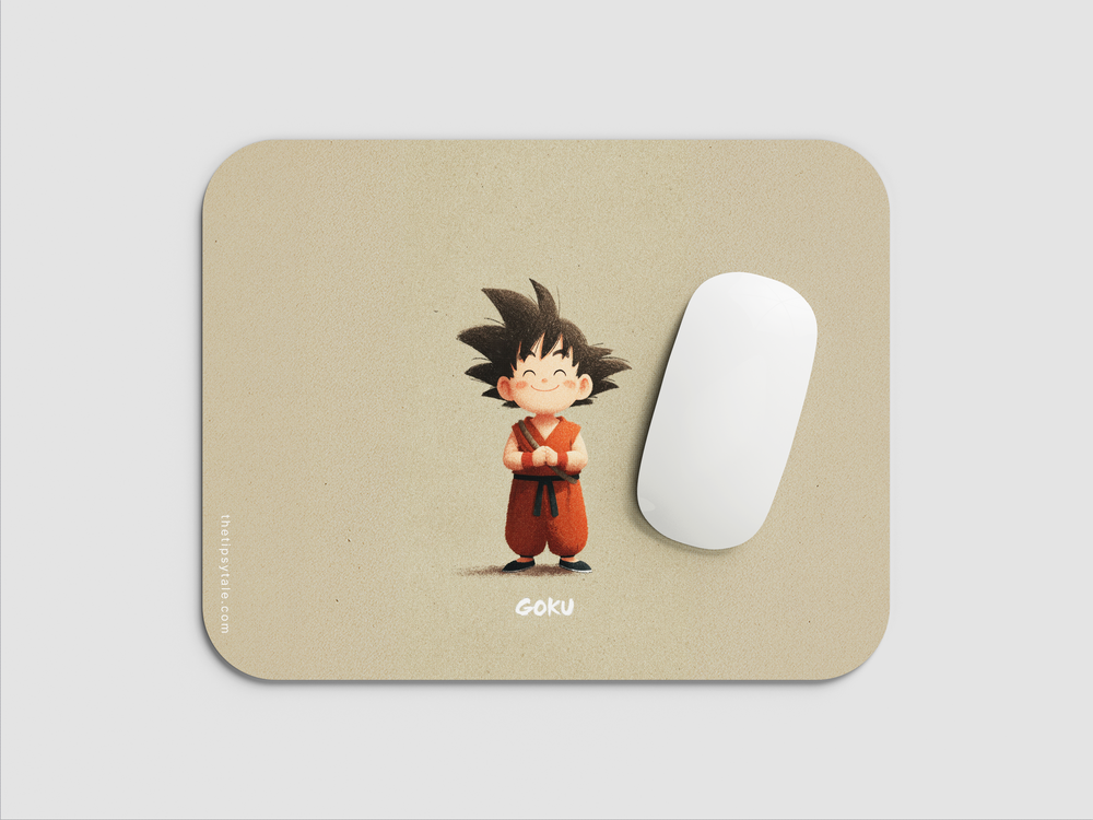 "GOKU ILLUSTRATION FROM DRAGON BALL" Mousepad Enhance Your Workspace with Style