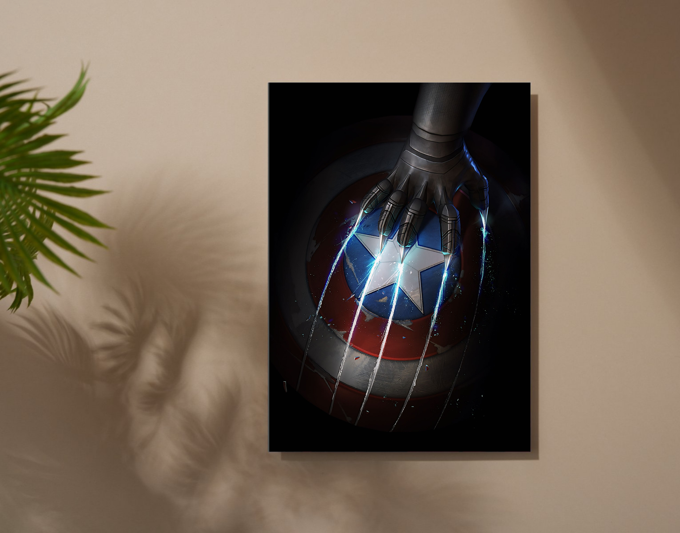 "CAP VS BLACK PANTHER"- Shiny & Sturdy Metallic Poster Art That Pops & Sticks