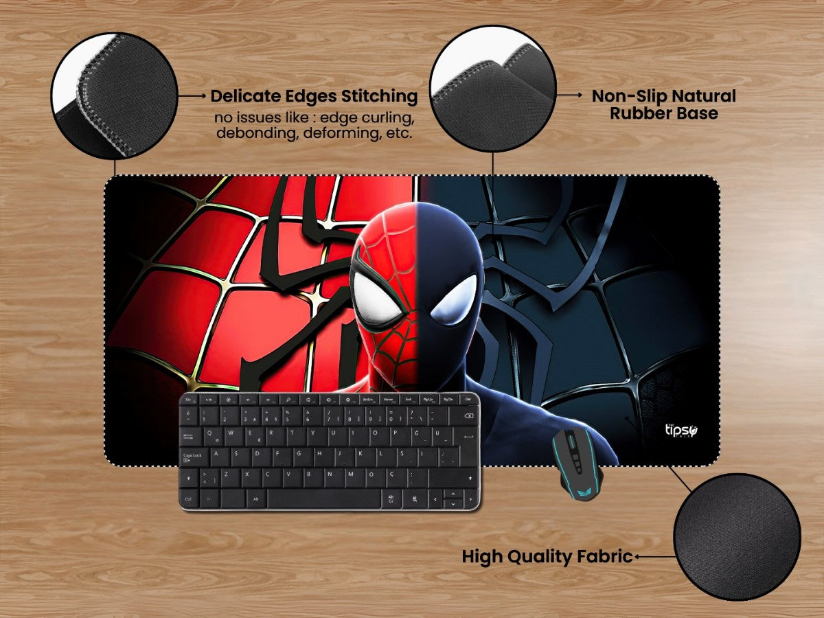 "Spider Man Classic and Symbiote" Gaming Mousepad Elevate Your Gaming Experience
