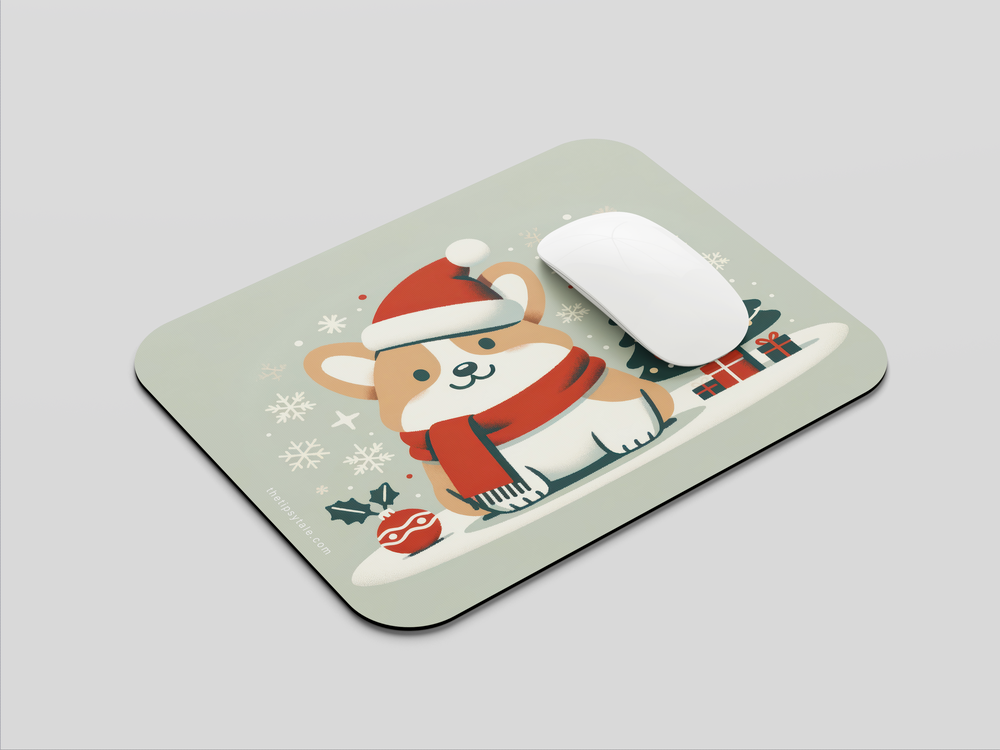 "CHRISTMAS PUPPY" Mousepad Enhance Your Workspace with Style