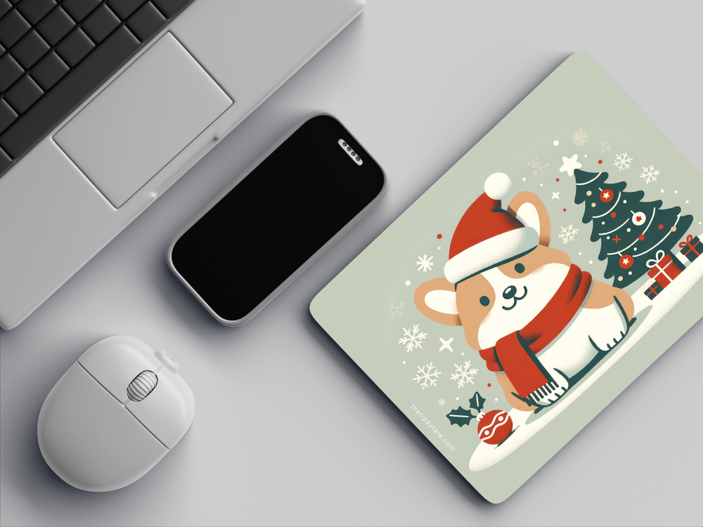 "CHRISTMAS PUPPY" Mousepad Enhance Your Workspace with Style