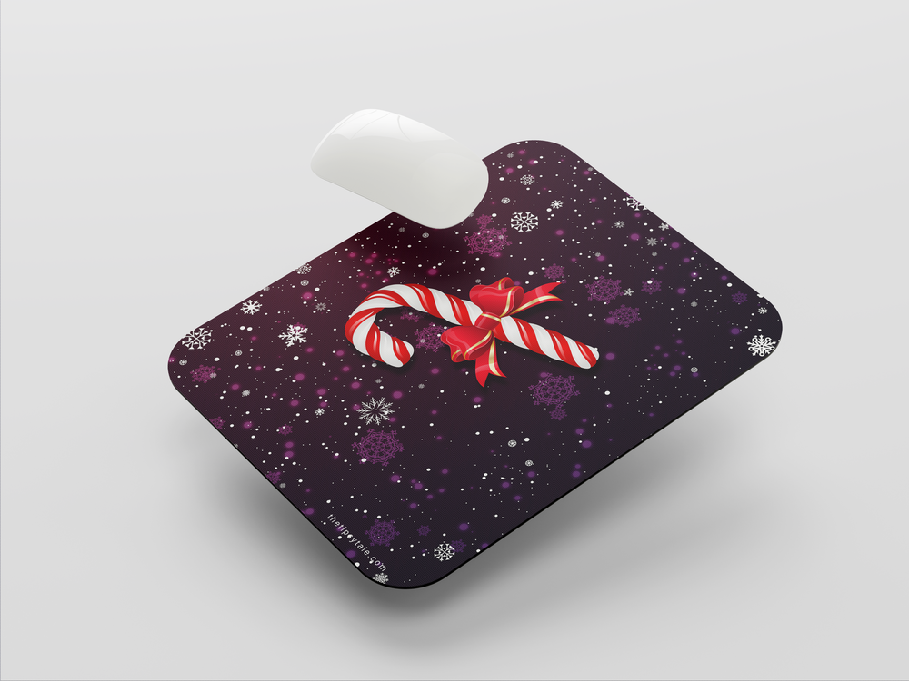 "CHRISTMAS LOLLIPOP BOWKNOT" Mousepad Enhance Your Workspace with Style