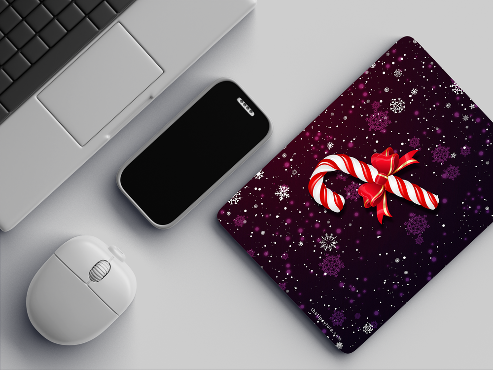"CHRISTMAS LOLLIPOP BOWKNOT" Mousepad Enhance Your Workspace with Style