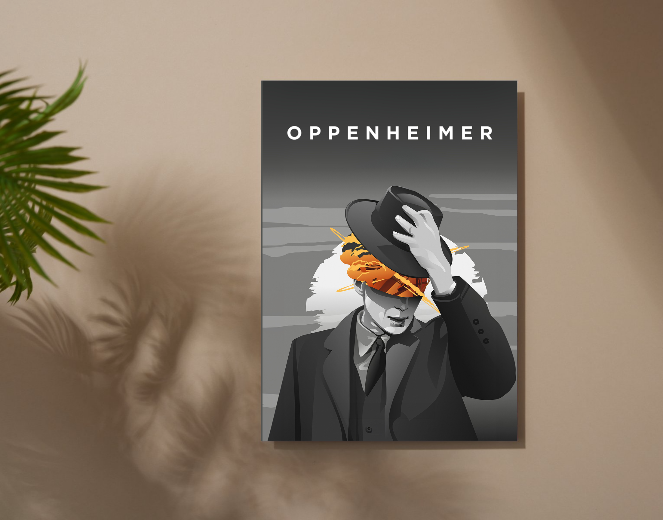 "OPPENHEIMER"- Shiny & Sturdy Metallic Poster Art That Pops & Sticks