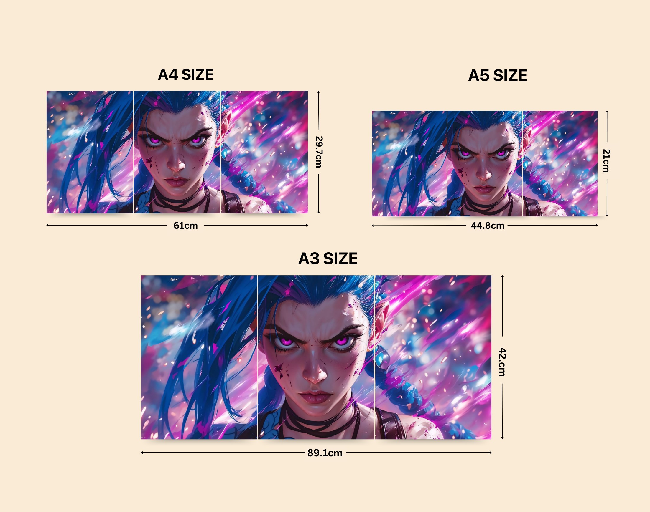 "JINX #ARCANE S02"- Shiny & Sturdy Metallic Poster Art That Pops & Sticks