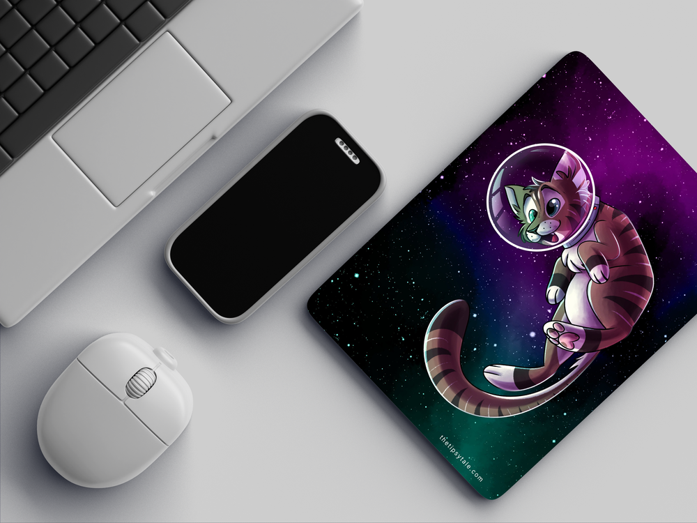 "CATSTRONAUT IN SPACE" Mousepad Enhance Your Workspace with Style