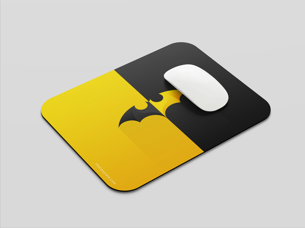 "BATMAN BLACK & YELLOW" Mousepad Enhance Your Workspace with Style