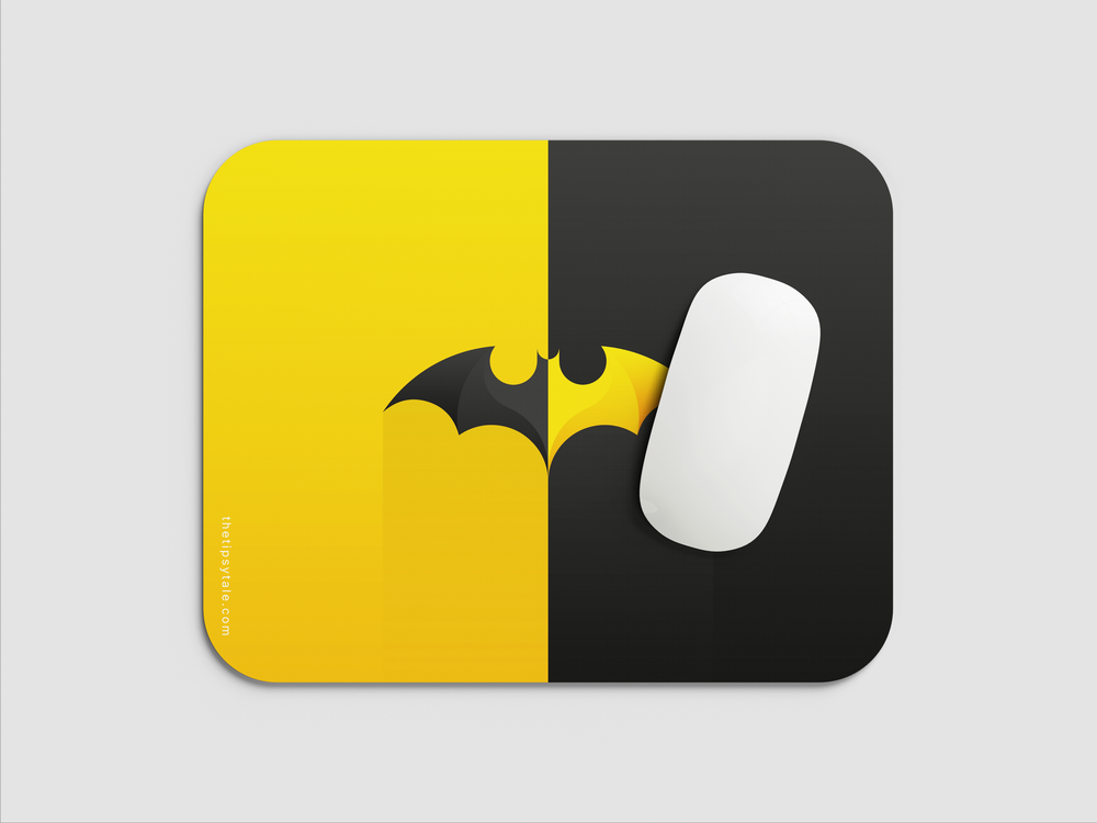 "BATMAN BLACK & YELLOW" Mousepad Enhance Your Workspace with Style