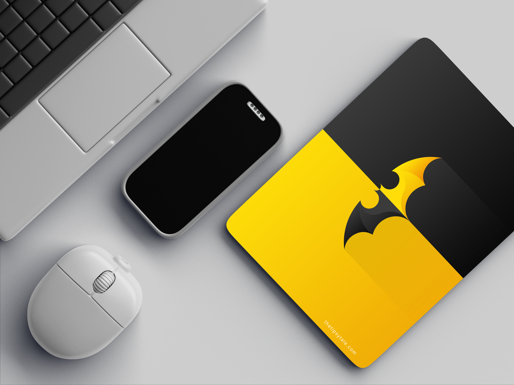 "BATMAN BLACK & YELLOW" Mousepad Enhance Your Workspace with Style