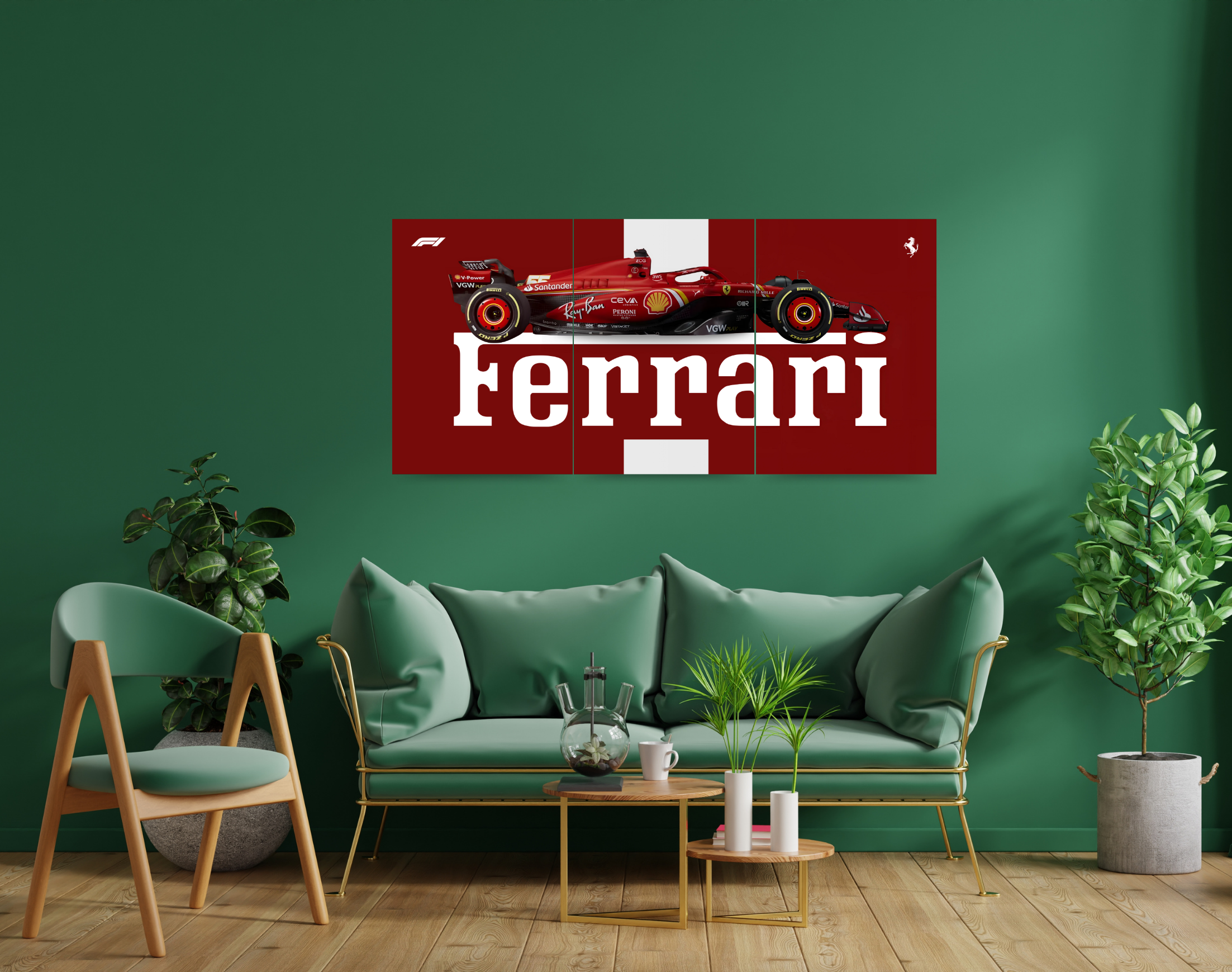 "THE REBEL RACER - FERRARI"- Shiny & Sturdy Metallic Poster Art That Pops & Sticks