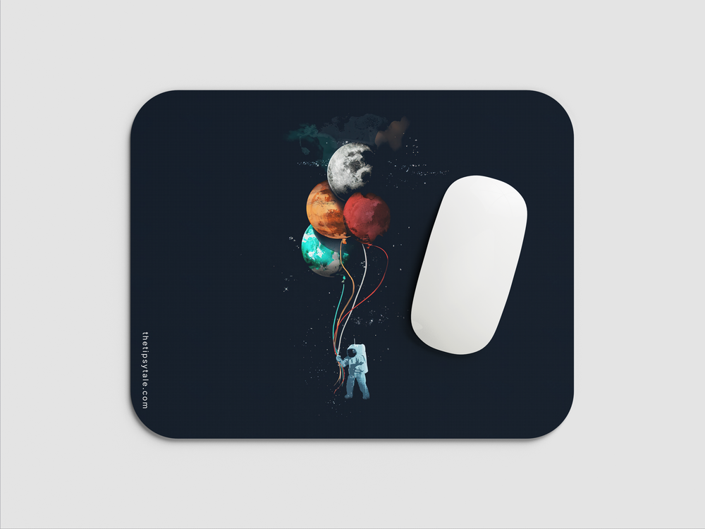 "ASTRONAUT BALLOON UNIVERSE" Mousepad Enhance Your Workspace with Style