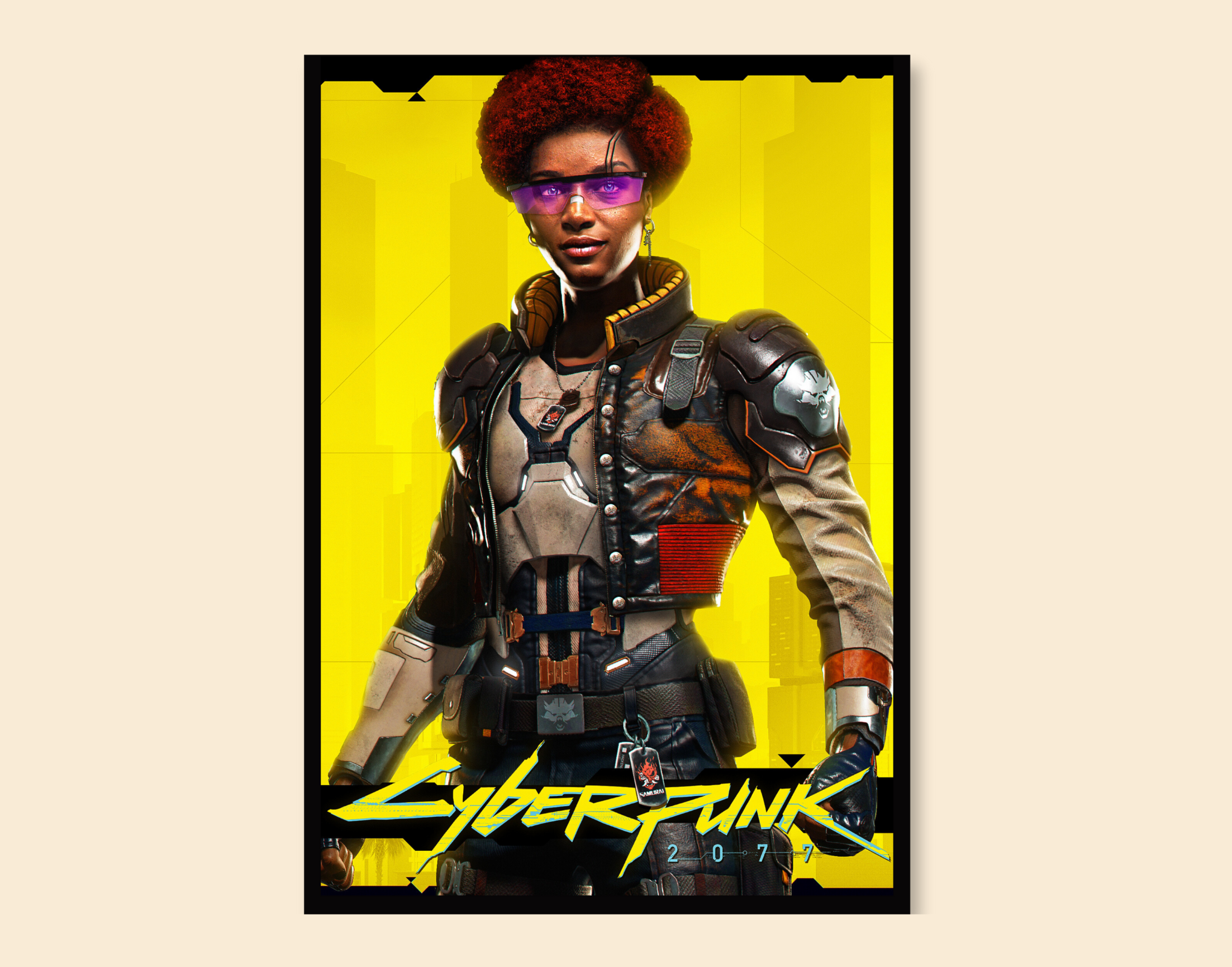 "CYBERPUNK GAMING: DENNY"- Shiny & Sturdy Metallic Poster Art That Pops & Sticks (Literally!)
