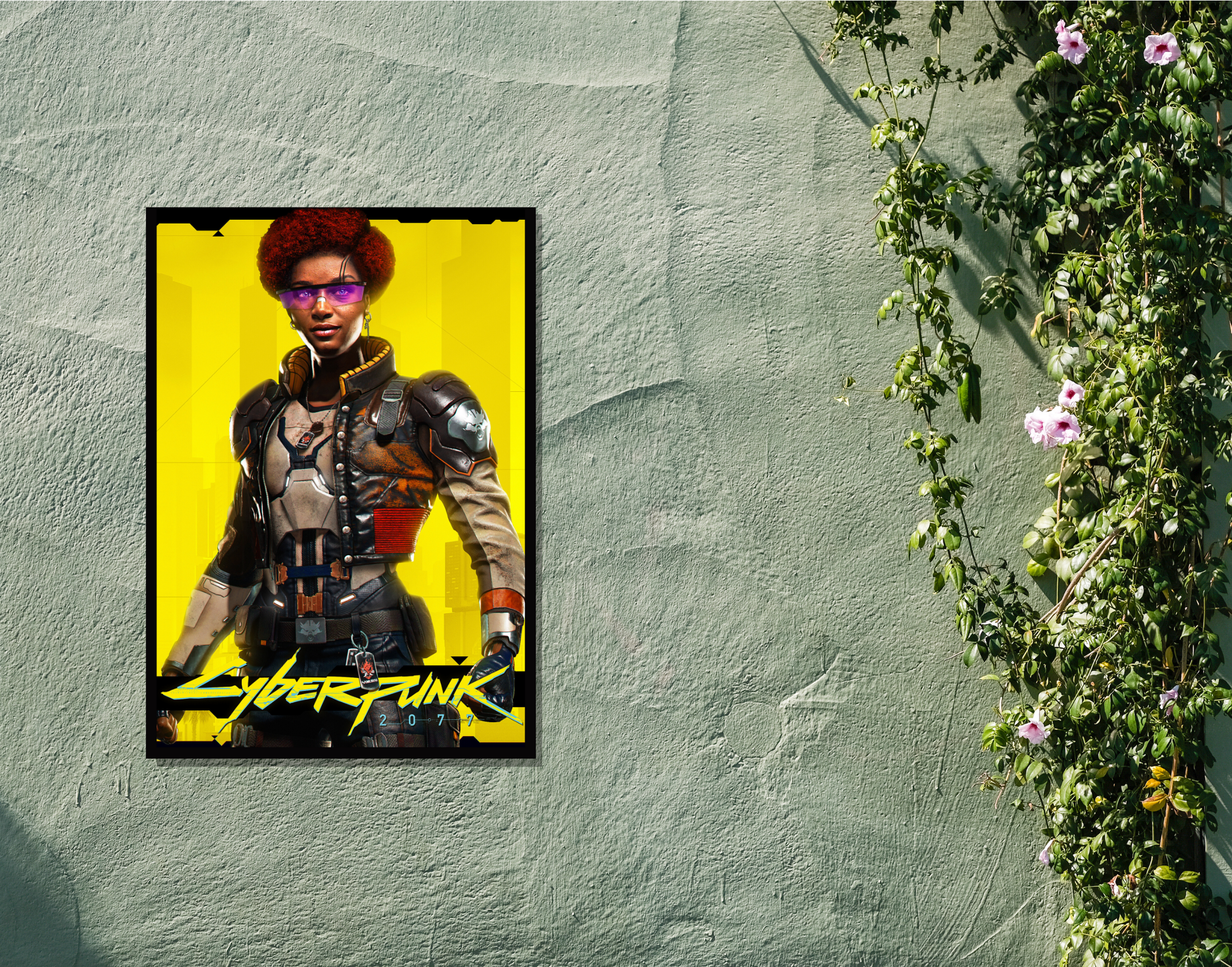 "CYBERPUNK GAMING: DENNY"- Shiny & Sturdy Metallic Poster Art That Pops & Sticks (Literally!)