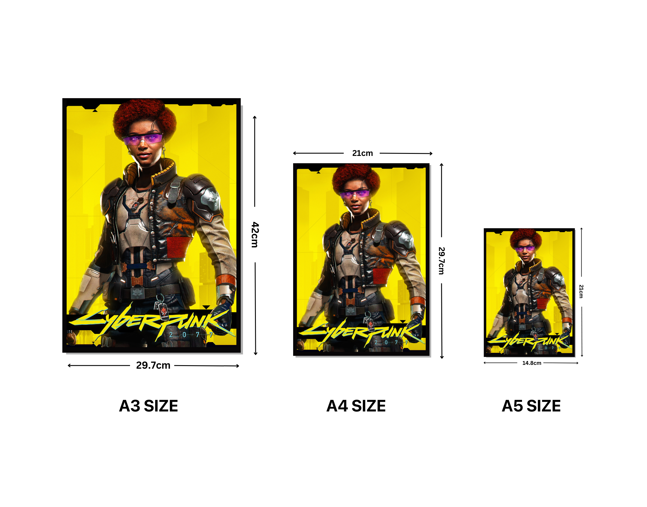 "CYBERPUNK GAMING: DENNY"- Shiny & Sturdy Metallic Poster Art That Pops & Sticks (Literally!)