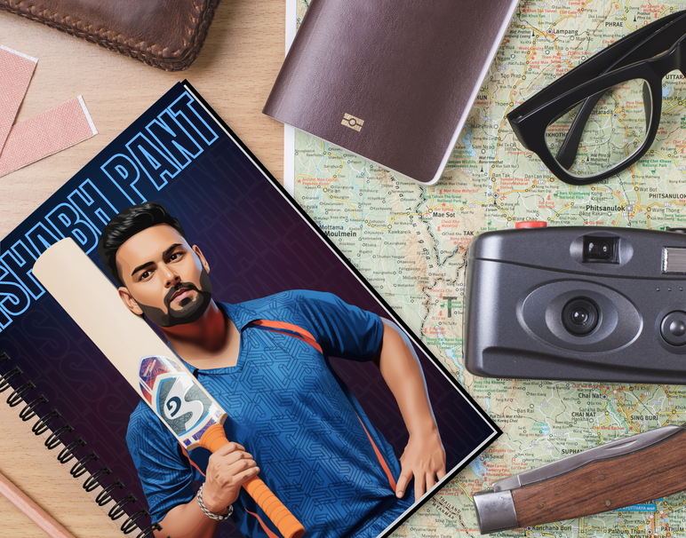 "RISHABH PANT: CRICKET FANDOM" -Elegant & Inspiring Diary for Daily Reflection