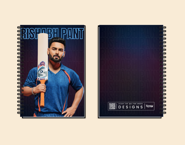 "RISHABH PANT: CRICKET FANDOM" -Elegant & Inspiring Diary for Daily Reflection