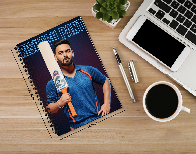 "RISHABH PANT: CRICKET FANDOM" -Elegant & Inspiring Diary for Daily Reflection