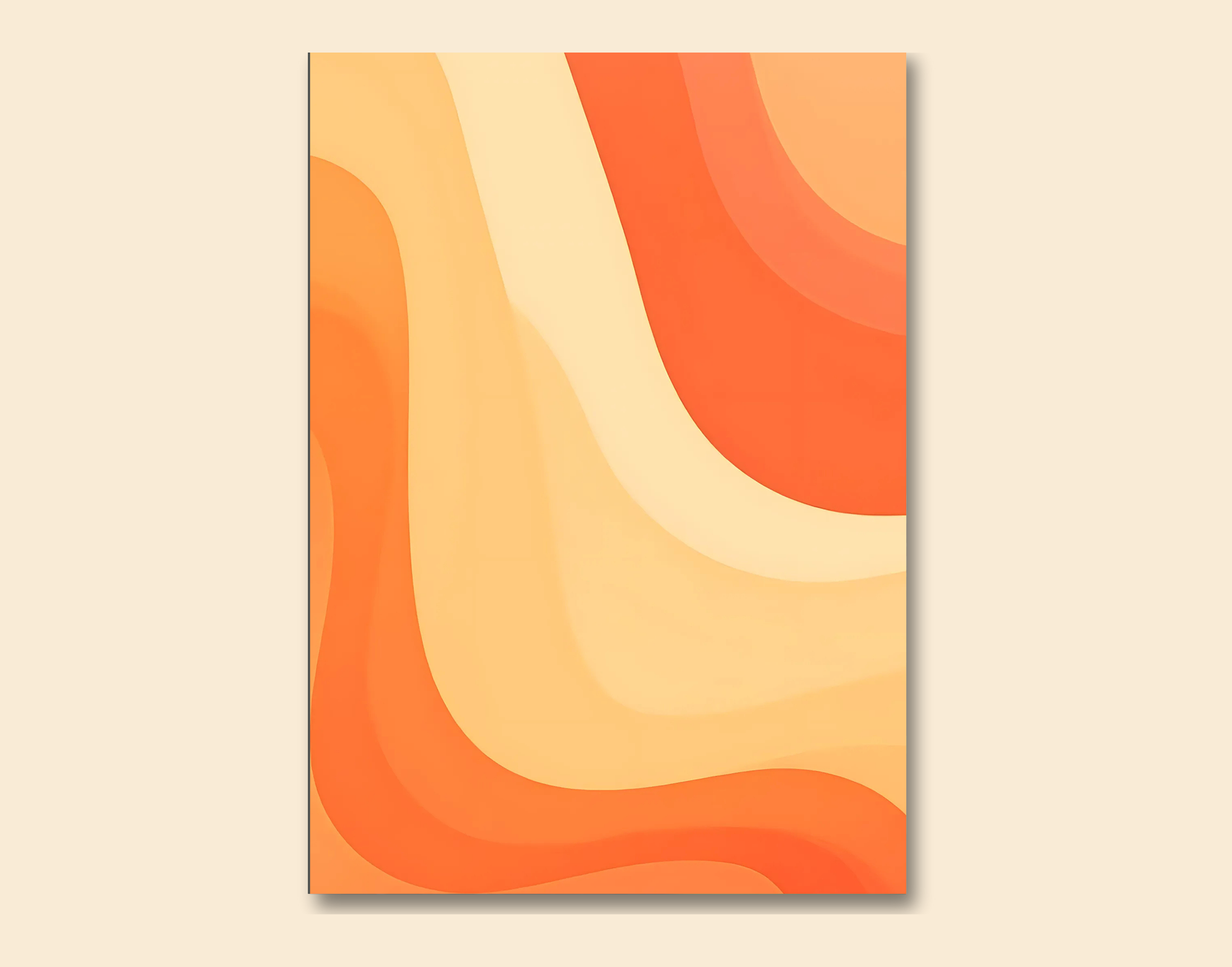 "Desert Theme Waves"- Shiny & Sturdy Metallic Poster Art That Pops & Sticks