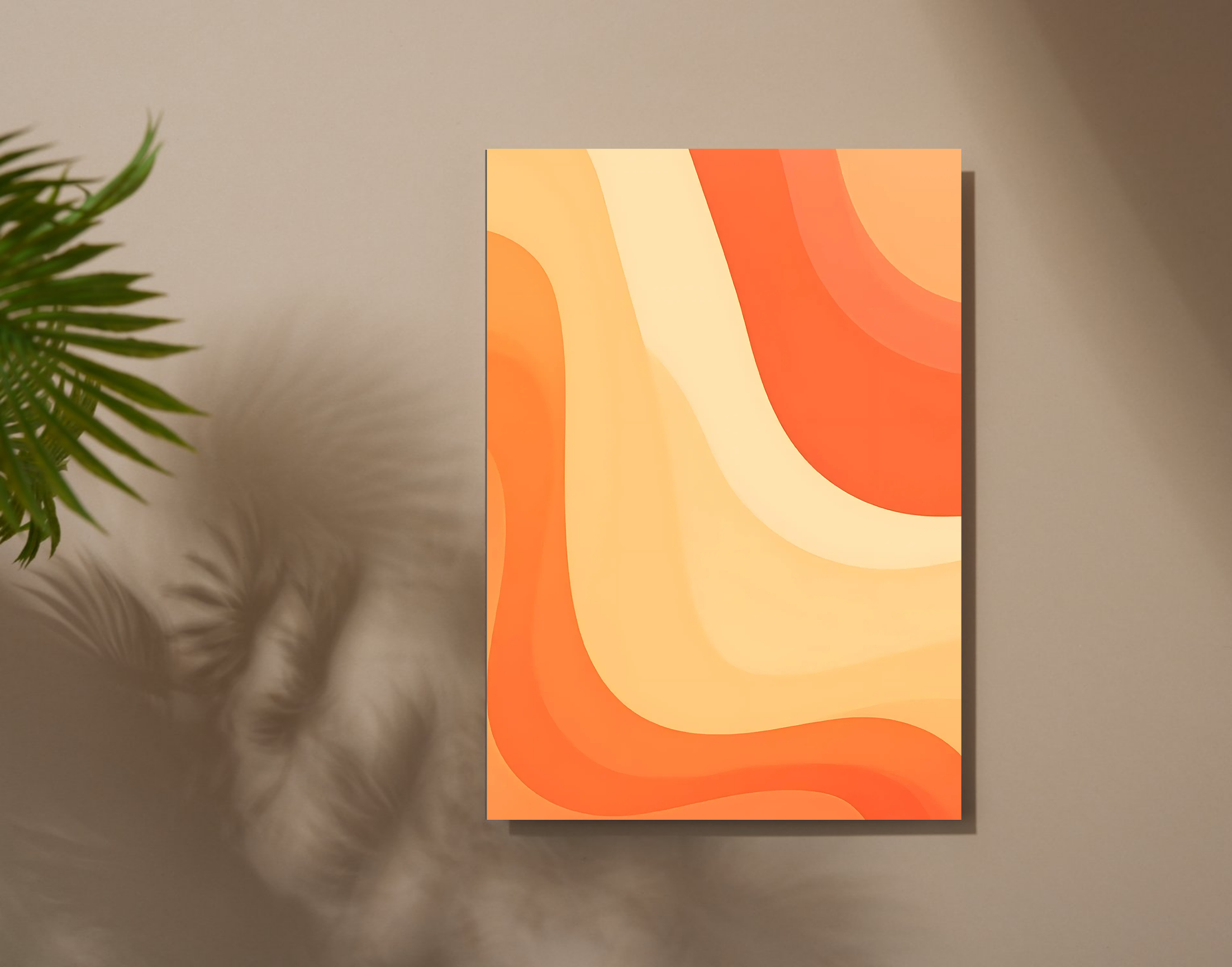 "Desert Theme Waves"- Shiny & Sturdy Metallic Poster Art That Pops & Sticks