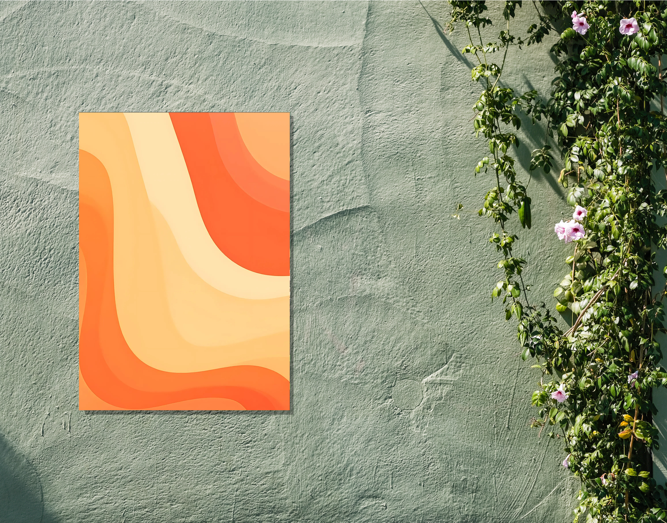"Desert Theme Waves"- Shiny & Sturdy Metallic Poster Art That Pops & Sticks