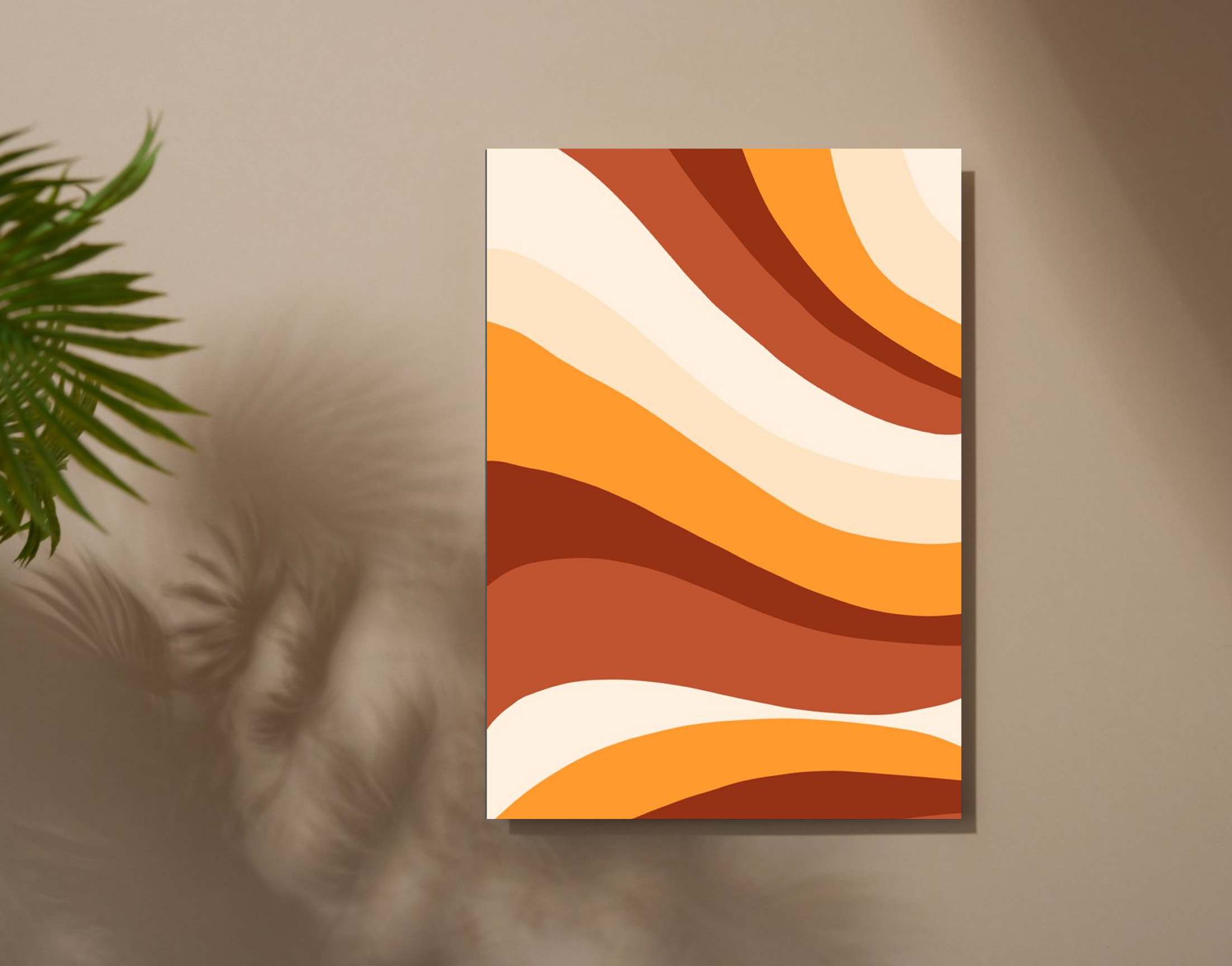 "Desert Theme Wave-Sand"- Shiny & Sturdy Metallic Poster Art That Pops & Sticks