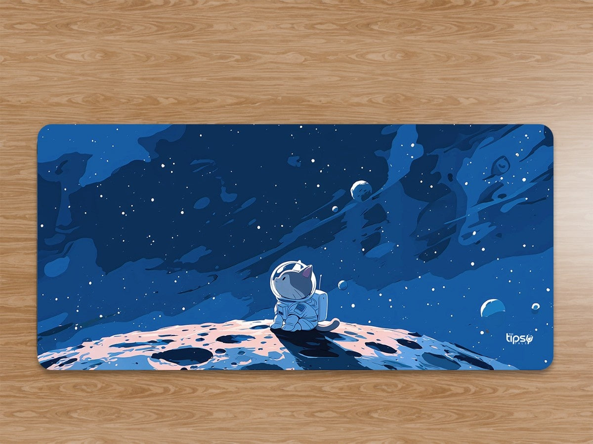 "Astronaut Cat In Space" Gaming Mousepad Elevate Your Gaming Experience