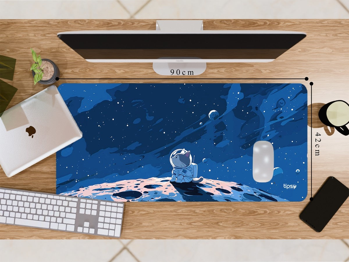 "Astronaut Cat In Space" Gaming Mousepad Elevate Your Gaming Experience