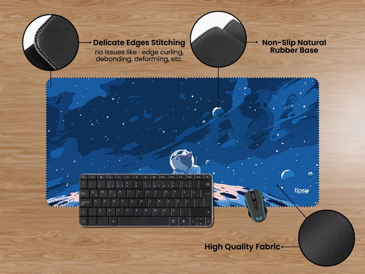 "Astronaut Cat In Space" Gaming Mousepad Elevate Your Gaming Experience