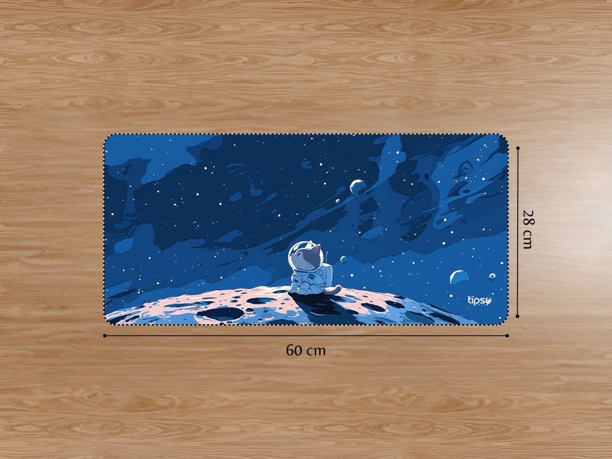 "Astronaut Cat In Space" Gaming Mousepad Elevate Your Gaming Experience