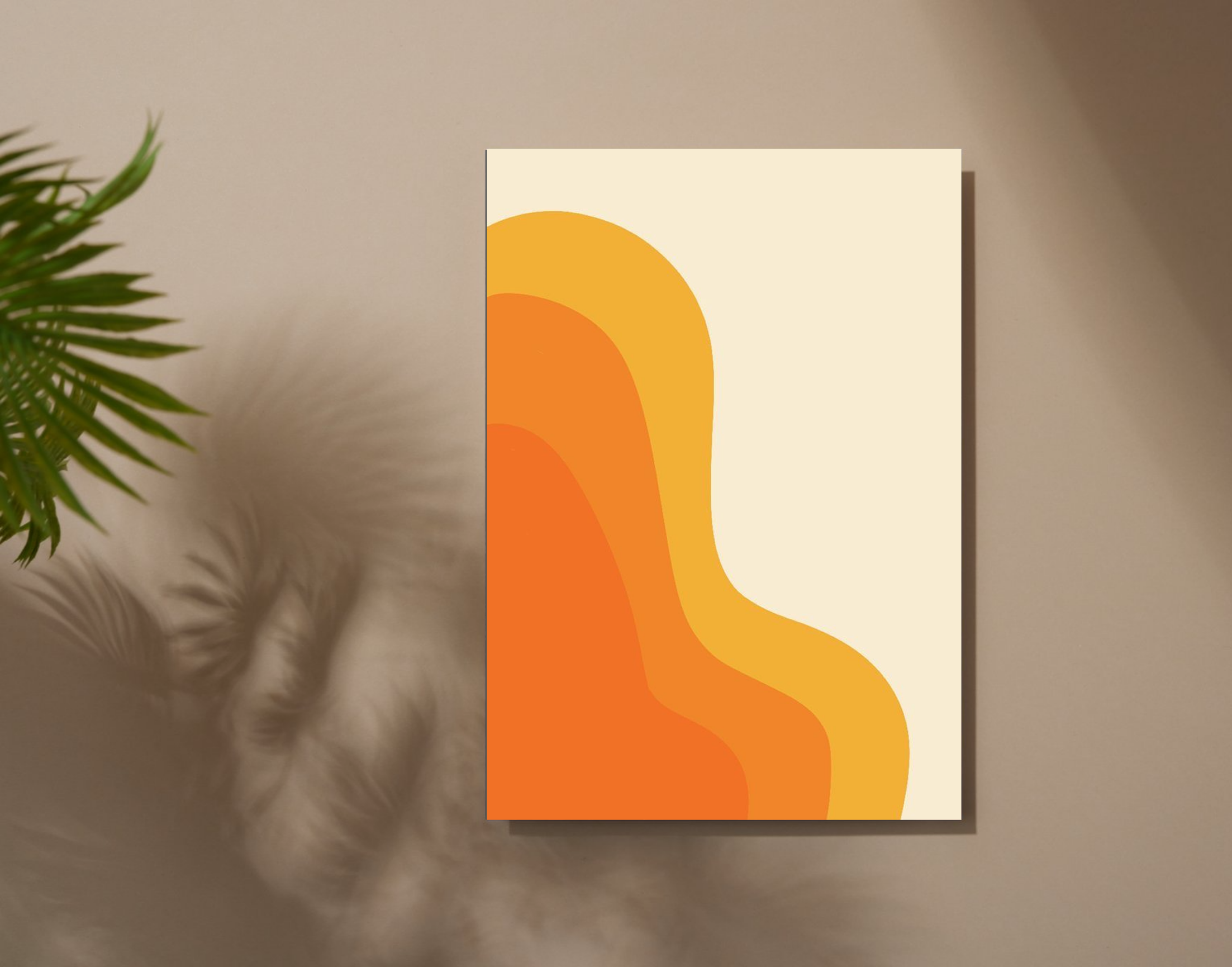 "Desert Theme Wave view"- Shiny & Sturdy Metallic Poster Art That Pops & Sticks
