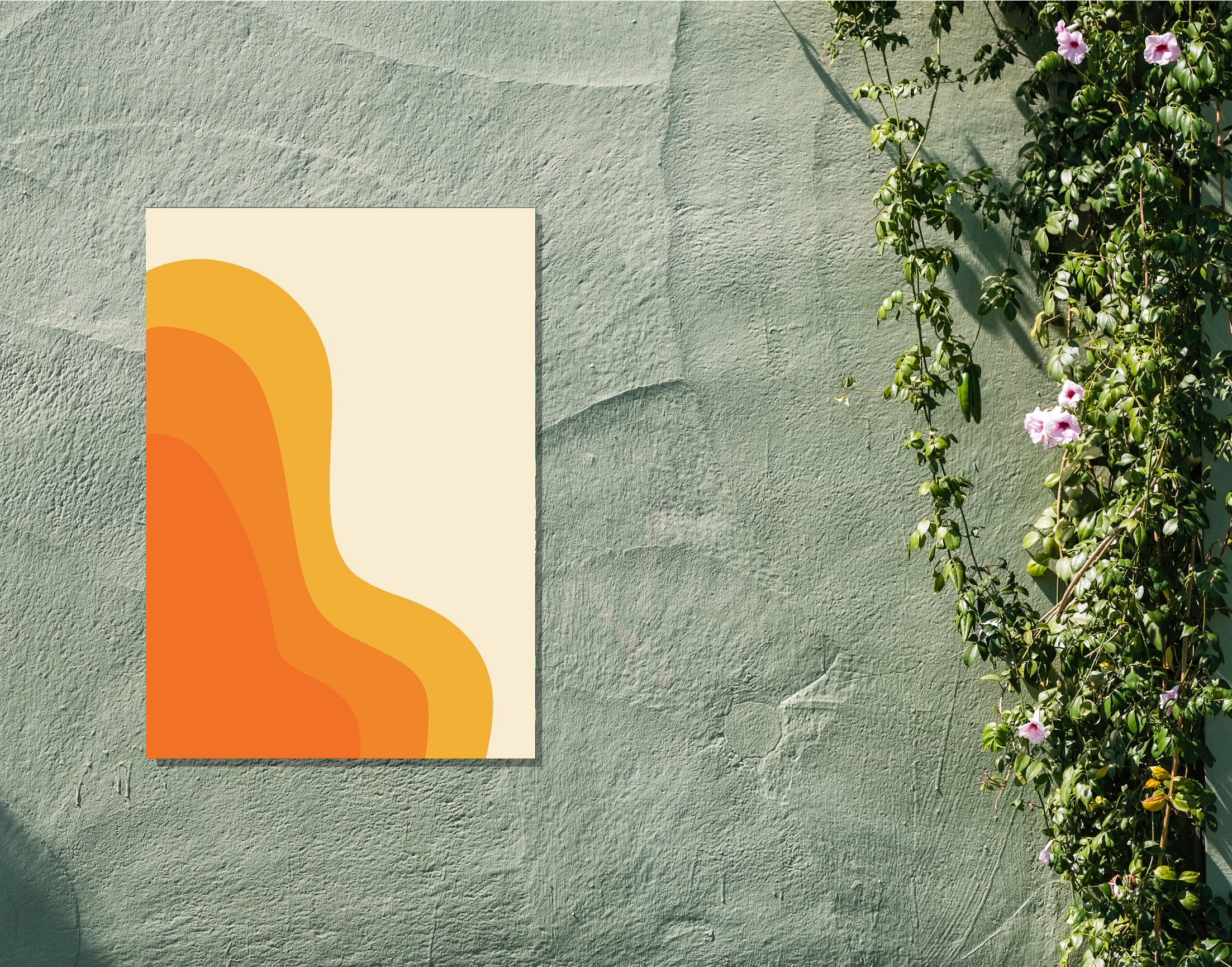 "Desert Theme Wave view"- Shiny & Sturdy Metallic Poster Art That Pops & Sticks