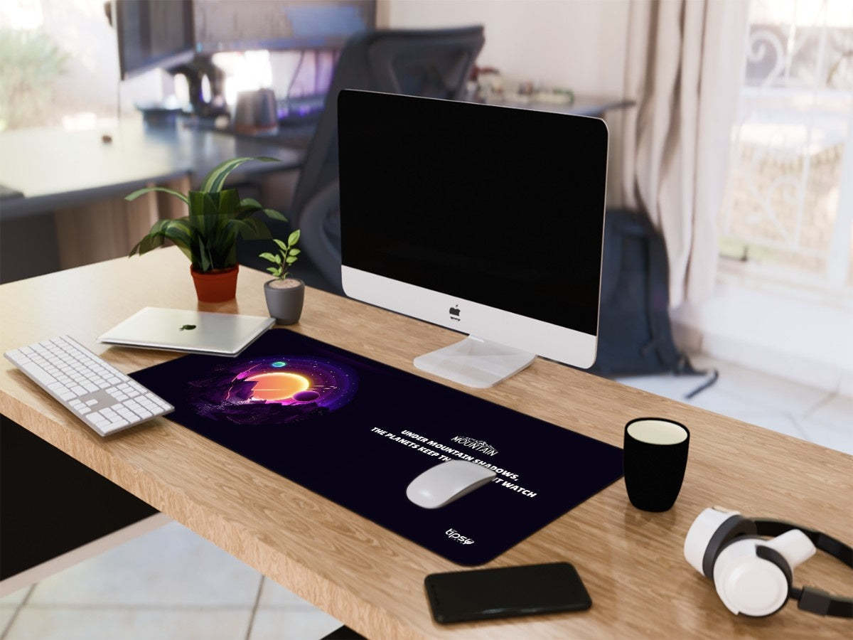 "Night in the mountains with planets" Gaming Mousepad Elevate Your Gaming Experience