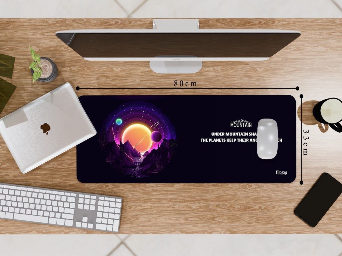 "Night in the mountains with planets" Gaming Mousepad Elevate Your Gaming Experience