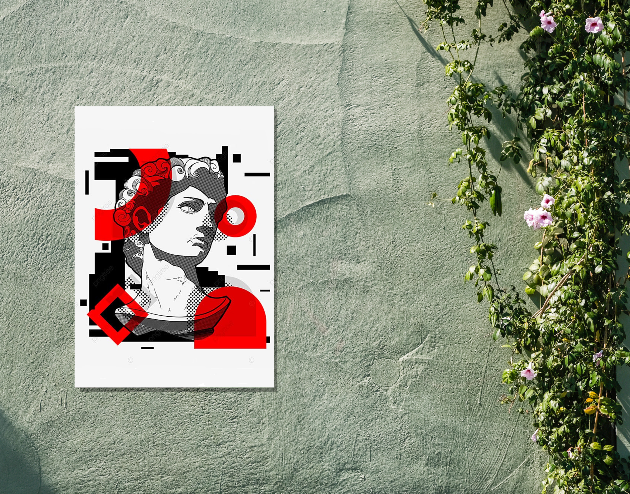 "Illustration Greek God-Vibrant"- Shiny & Sturdy Metallic Poster Art That Pops & Sticks