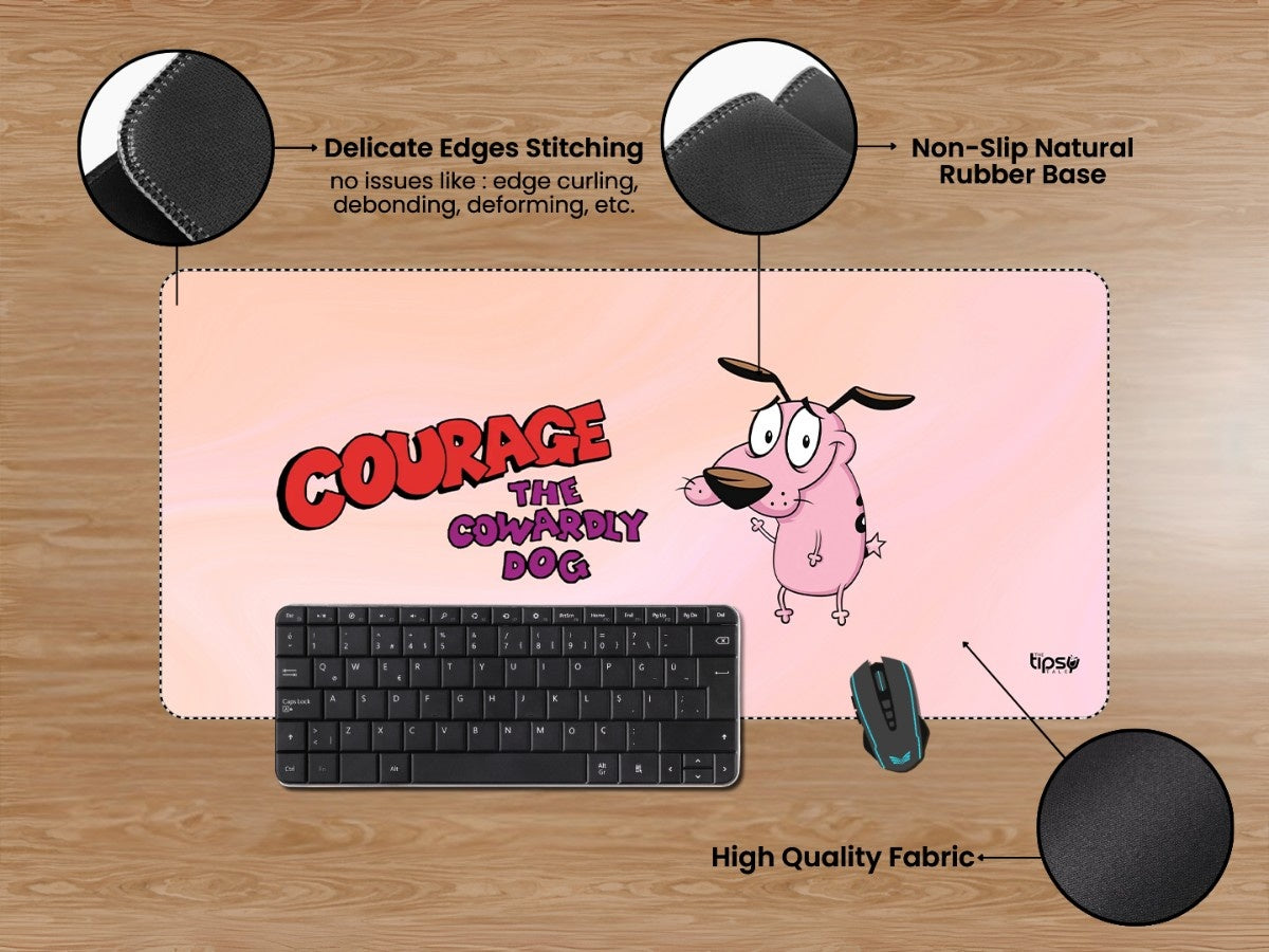 "Courage The Cowardly Dog" Gaming Mousepad Elevate Your Gaming Experience