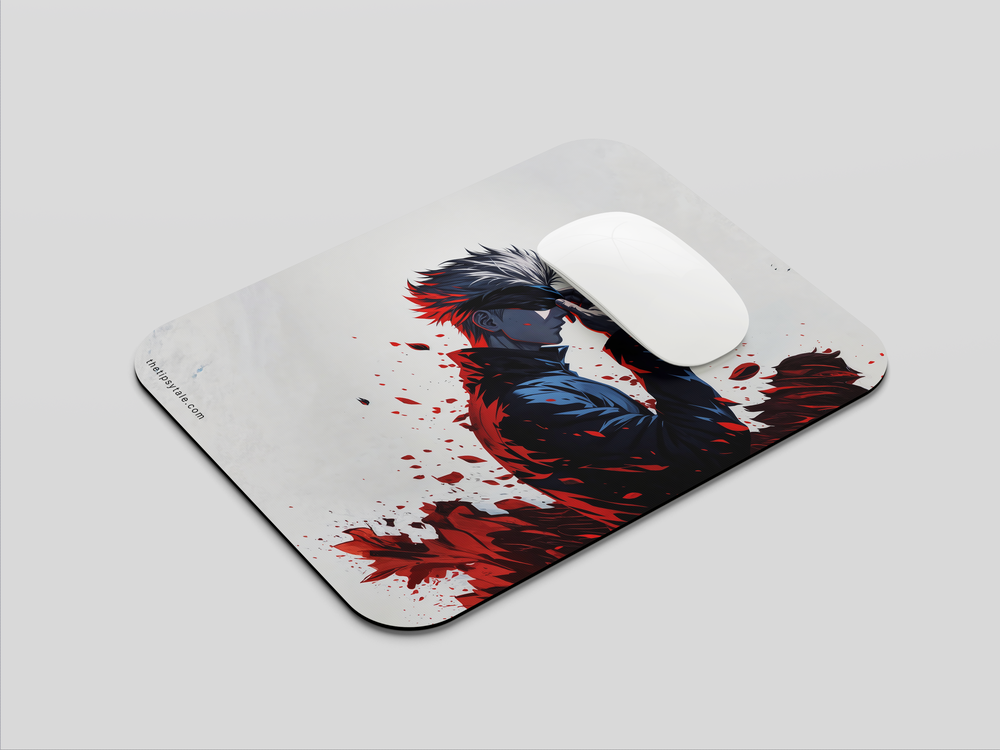 "SATORU GOJO : JJK ANIME" Mousepad Enhance Your Workspace with Style