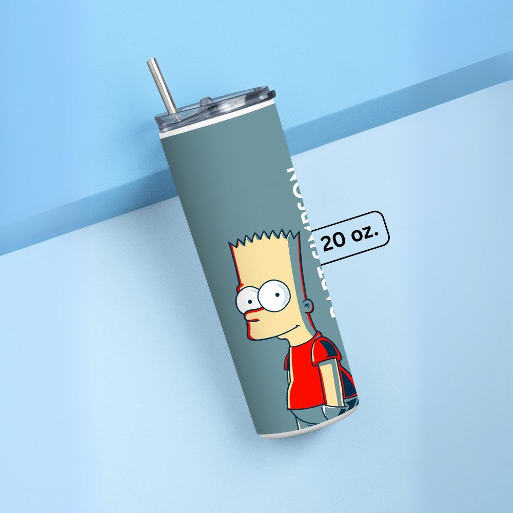 "Bart Simpson" Tumbler with Metal Straw