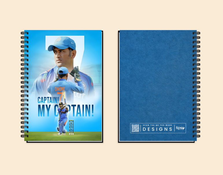 "CAPTAIN MY CAPTAIN: MS DHONI " -Elegant & Inspiring Diary for Daily Reflection