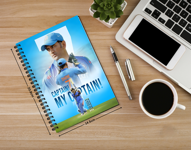 "CAPTAIN MY CAPTAIN: MS DHONI " -Elegant & Inspiring Diary for Daily Reflection