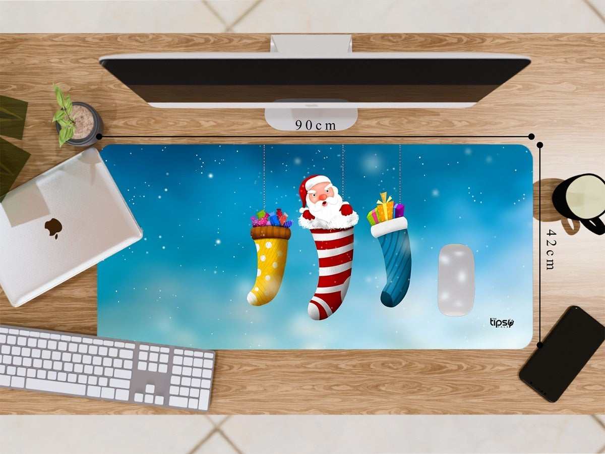 "Santa in a sock" Gaming Mousepad Elevate Your Gaming Experience