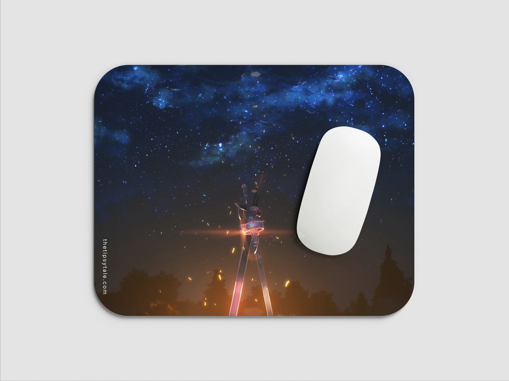 "KIRITO AND ASUNA'S SWORD" Mousepad Enhance Your Workspace with Style