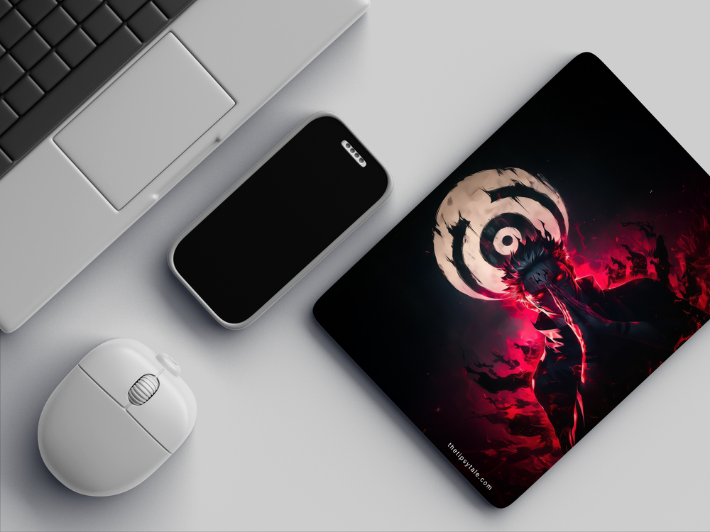 "JJK : SATORU GOJO UNLEASHED POWER OF THE SIX EYES" Mousepad Enhance Your Workspace with Style