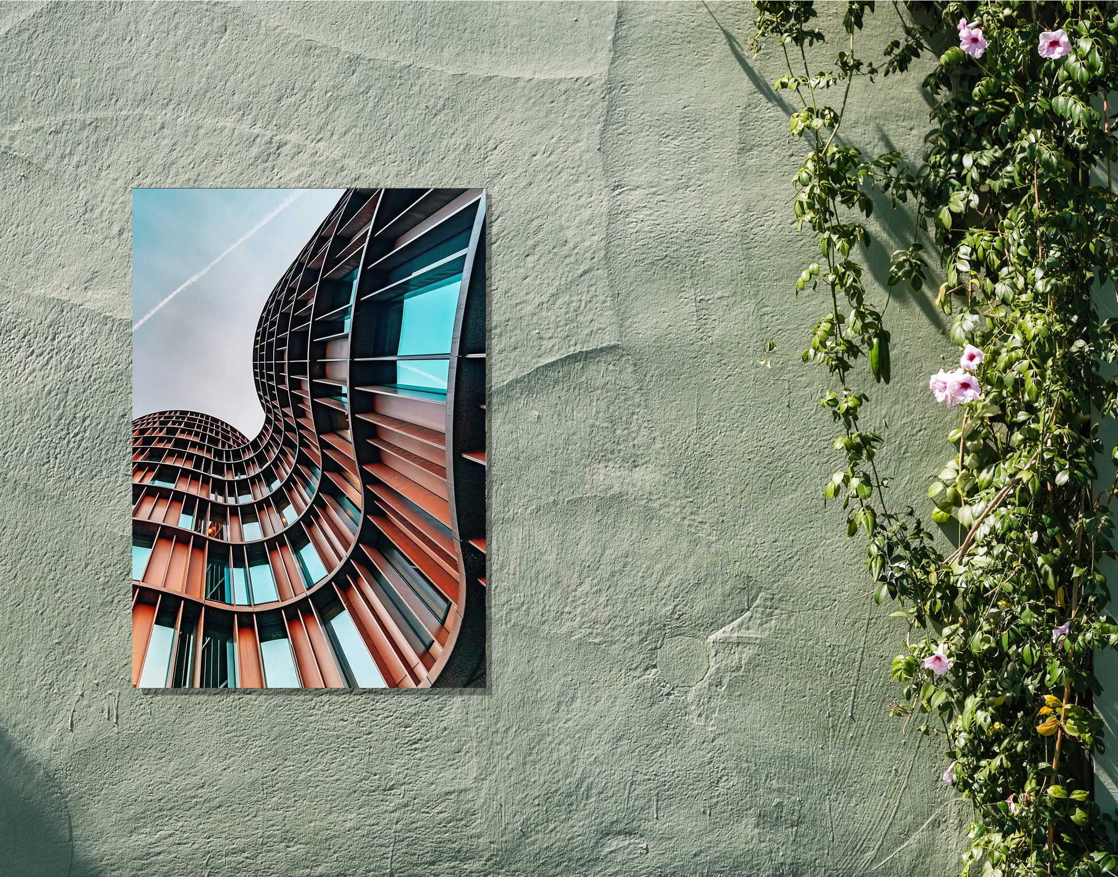 "Capture of Architecture-Wave Structure"- Shiny & Sturdy Metallic Poster Art That Pops & Sticks