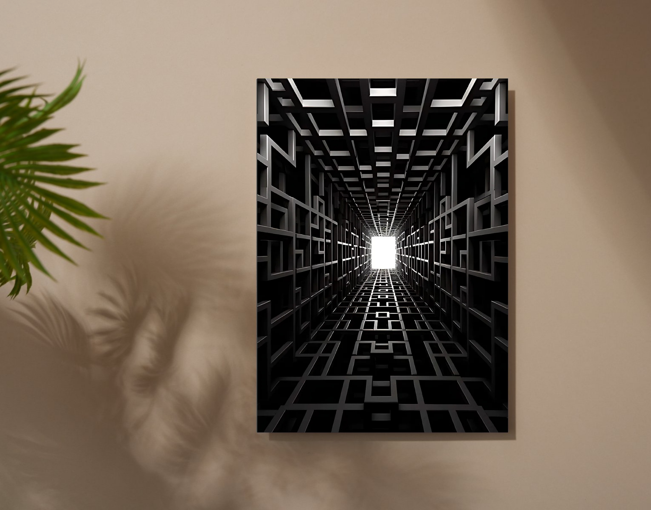 "Capture of Architecture-Rectangle Structure"- Shiny & Sturdy Metallic Poster Art That Pops & Sticks